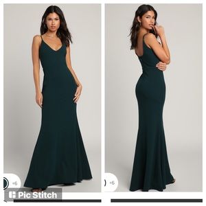 Lulu’s forest green maxi dress